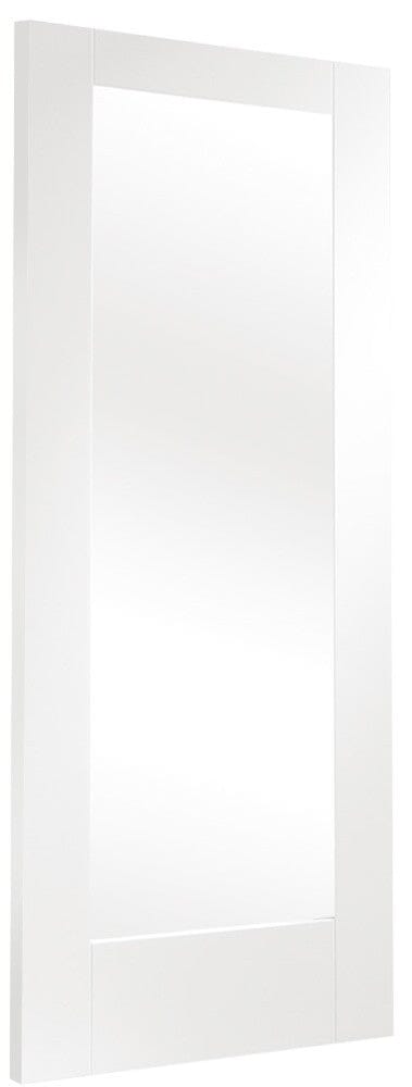 Pattern 10 Internal White Primed Door with Clear Glass