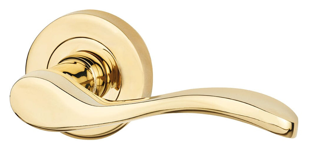 Ariel Privacy Premium Polished Brass Door Handle Pack by LPD Doors