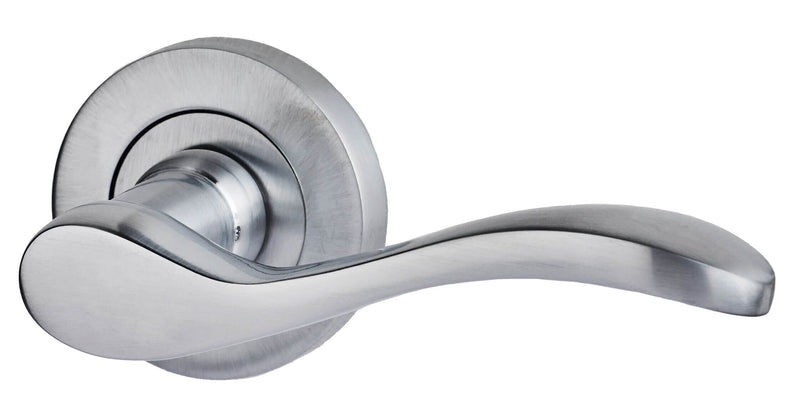 Ariel Satin Chrome Door Handle Pack