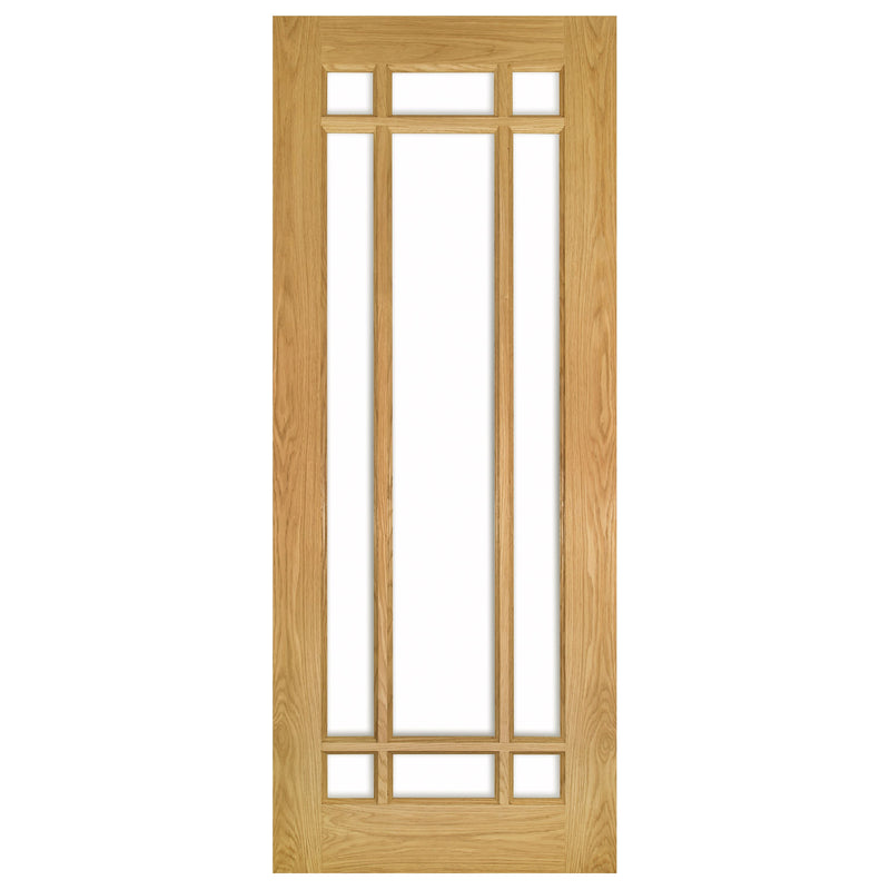 Kerry Unfinished Oak Bevelled Glaze Internal Door