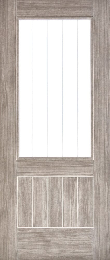 Light Grey Laminated Mexicano Glazed Pre-Finished Internal Door