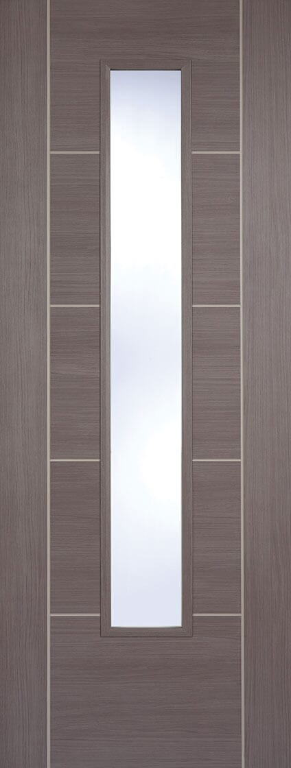 Medium Grey Laminated Vancouver Glazed Pre-Finished Internal Door