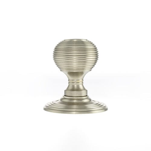 Old English Ripon Solid Brass Reeded Mortice Knob Concealed Fix Rose