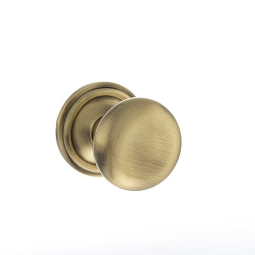 Old English Harrogate Solid Brass Mushroom Mortice Knob Concealed Fix Rose