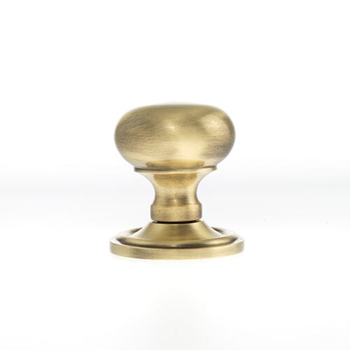 Old English Harrogate Solid Brass Mushroom Mortice Knob Concealed Fix Rose