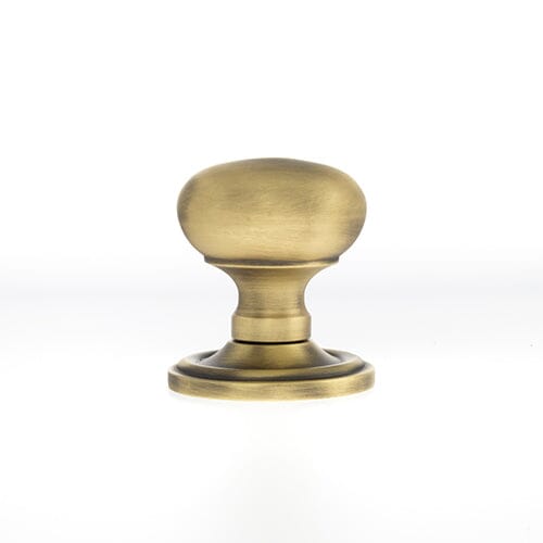 Old English Harrogate Solid Brass Mushroom Mortice Knob Concealed Fix Rose