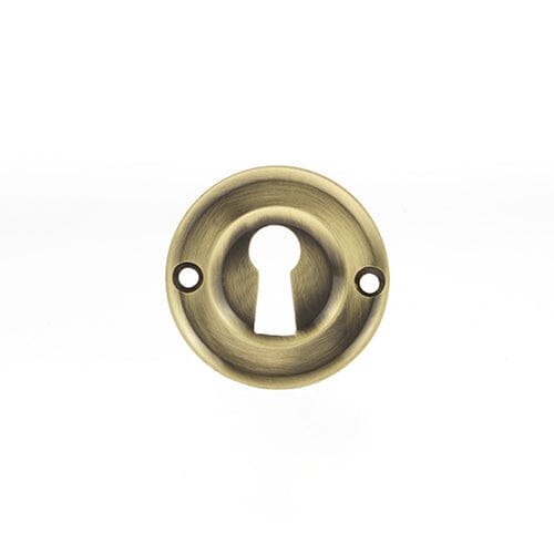 Old English Solid Brass Open Key Hole Escutcheon