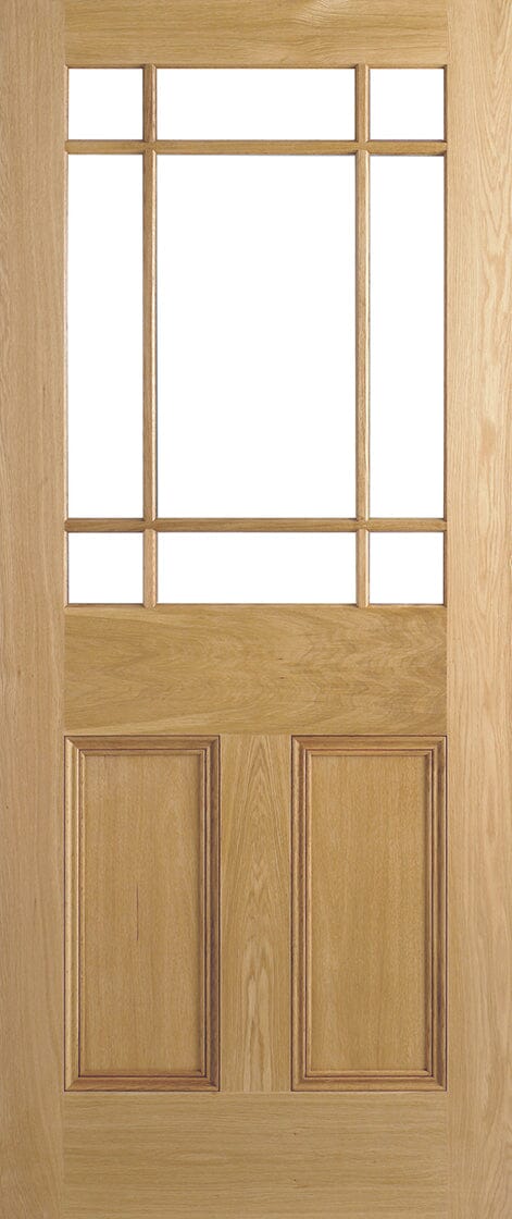 Oak Downham Unglazed 9 Light Unfinished Internal Door