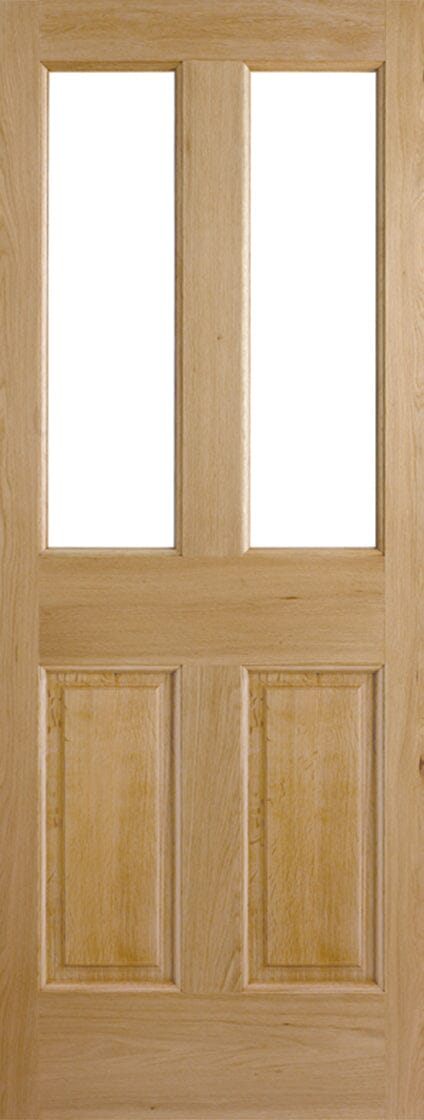 Oak Malton 2 Light Unglazed Unfinished External Door