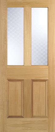 Oak Malton Unglazed 2 Light Internal Door
