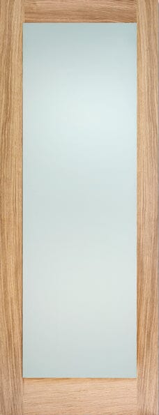 Oak Pattern 10 Glazed 1 Light Frosted Unfinished Internal Door