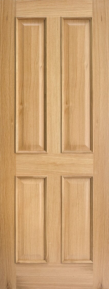 Oak Regency 4 Panel RM2S Unfinished Internal Fire Door FD30