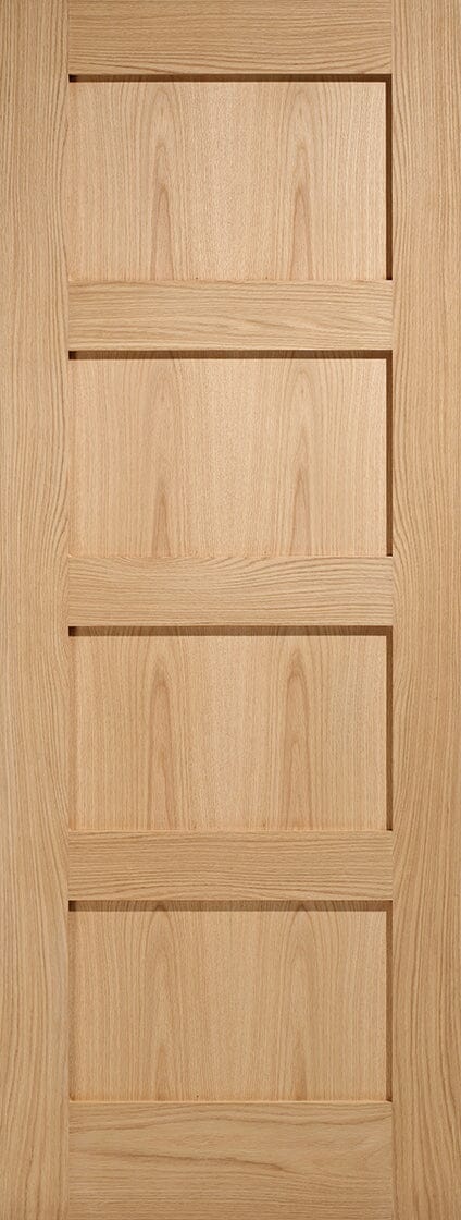 Shaker Oak 4 Panel Unfinished Internal Door
