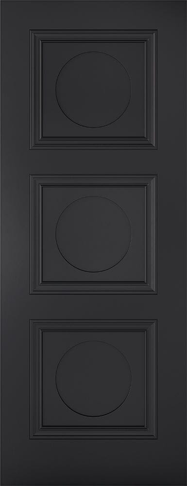 Black Antwerp 3 Panel Primed Internal Door
