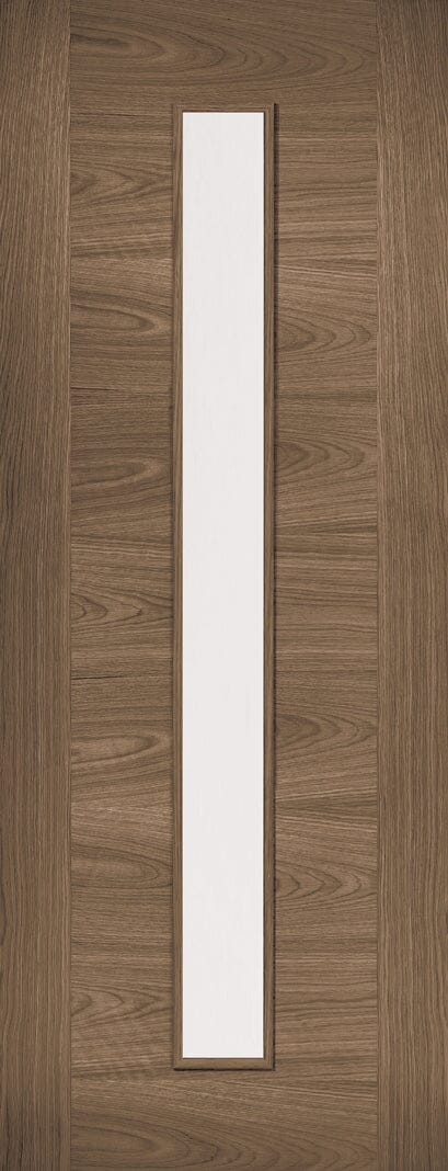 Walnut Sofia Glazed 1 Light Pre-Finished Internal Door