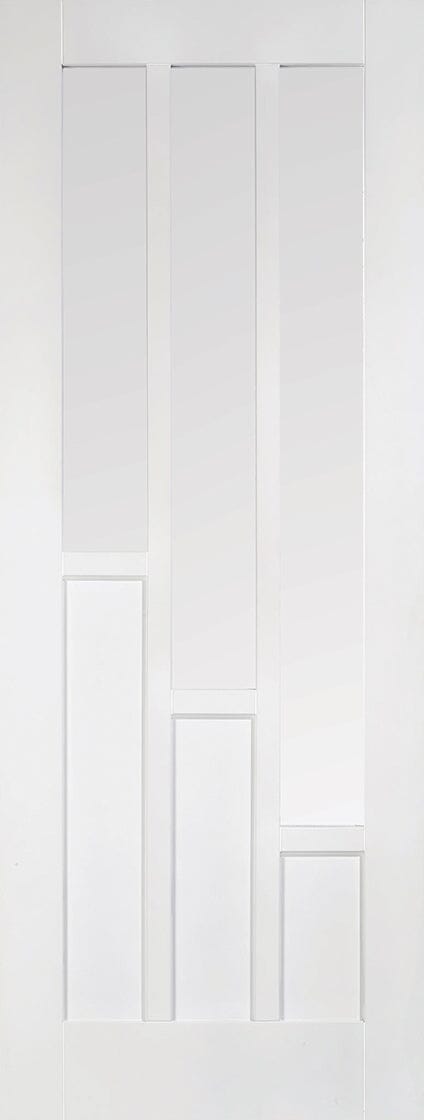 White Coventry Glazed 3 Light Primed Internal Door