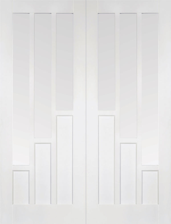 White Coventry Glazed Pair Primed Room Divider