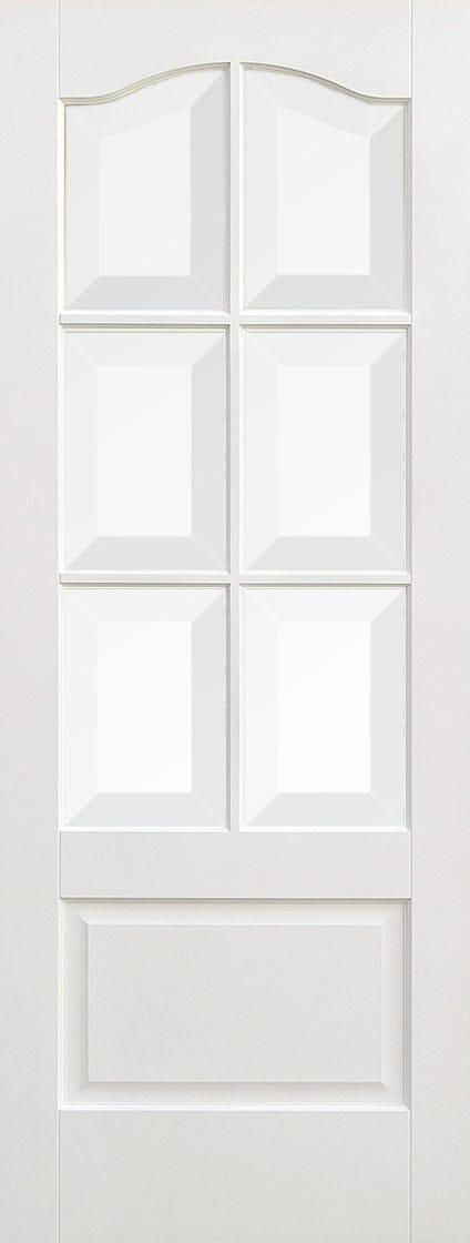 White Kent Glazed 6 Light Primed Internal Door