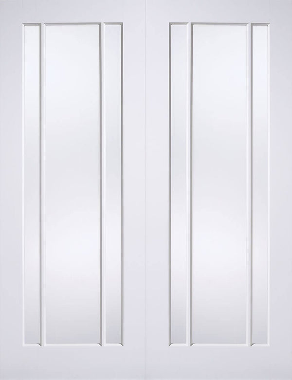 White Lincoln Glazed 3 Light Pair Internal Door