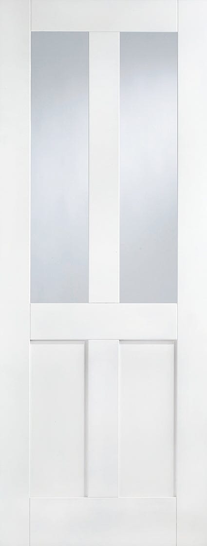 White London Glazed 2 Light Primed Internal Door