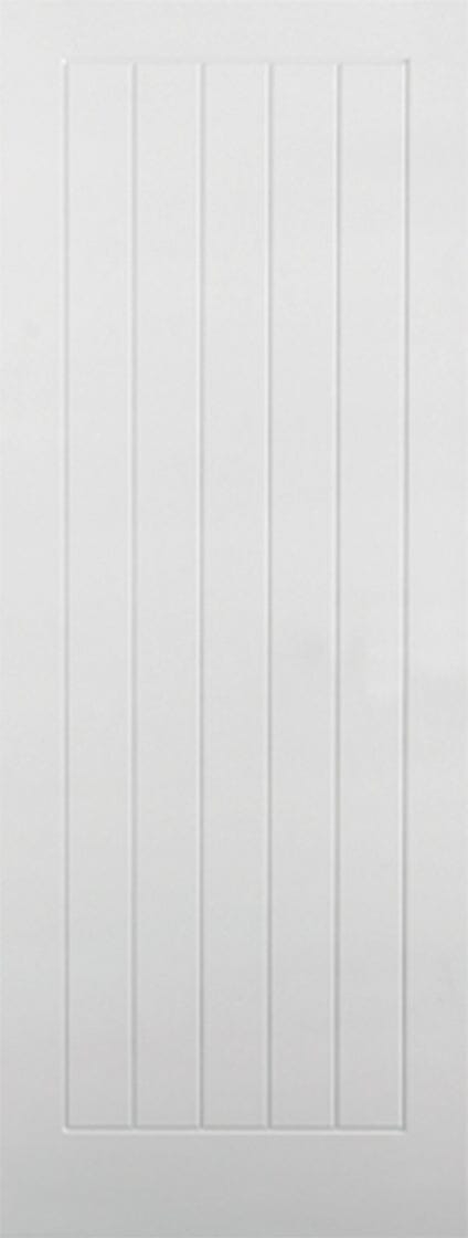 Textured Vertical 5 Panel White Moulded Primed Primed Internal Door