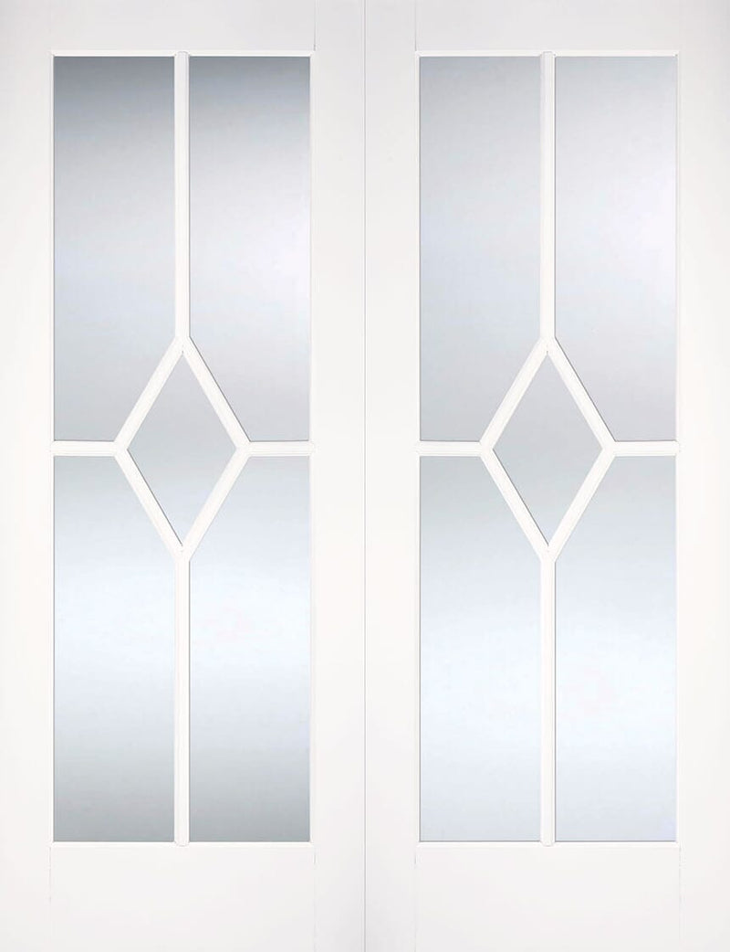 White Reims Glazed Pair Primed Room Divider
